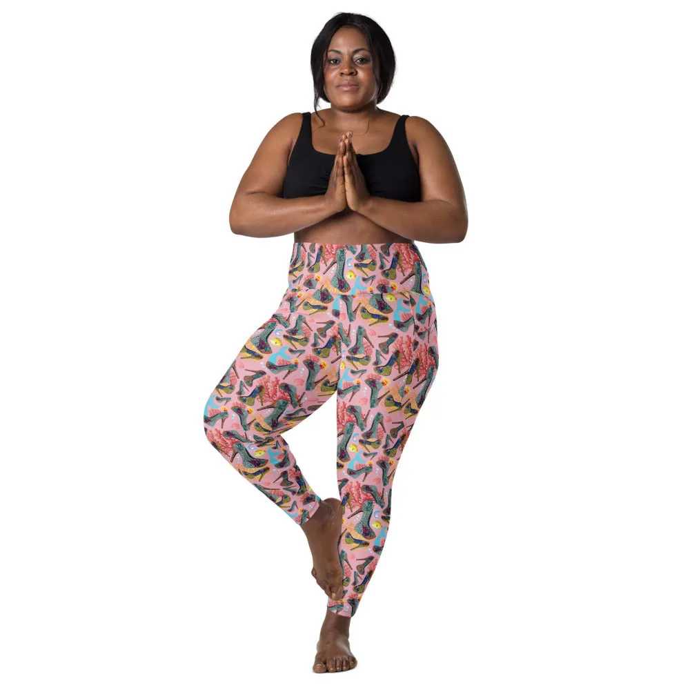 Leggings with pockets Coral 'Fashion Sea'