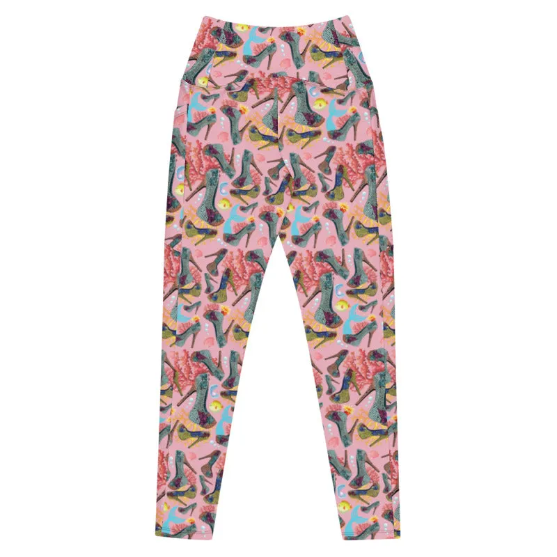 Leggings with pockets Coral 'Fashion Sea'