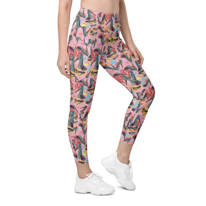 Leggings with pockets Coral 'Fashion Sea'