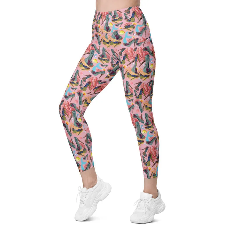 Leggings with pockets Coral 'Fashion Sea'