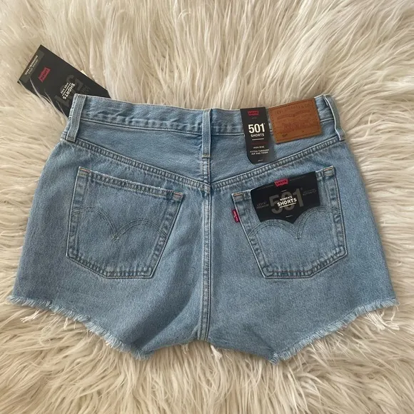 Levi’s 501 premium denim‎ distressed cotton shorts 29 NWT