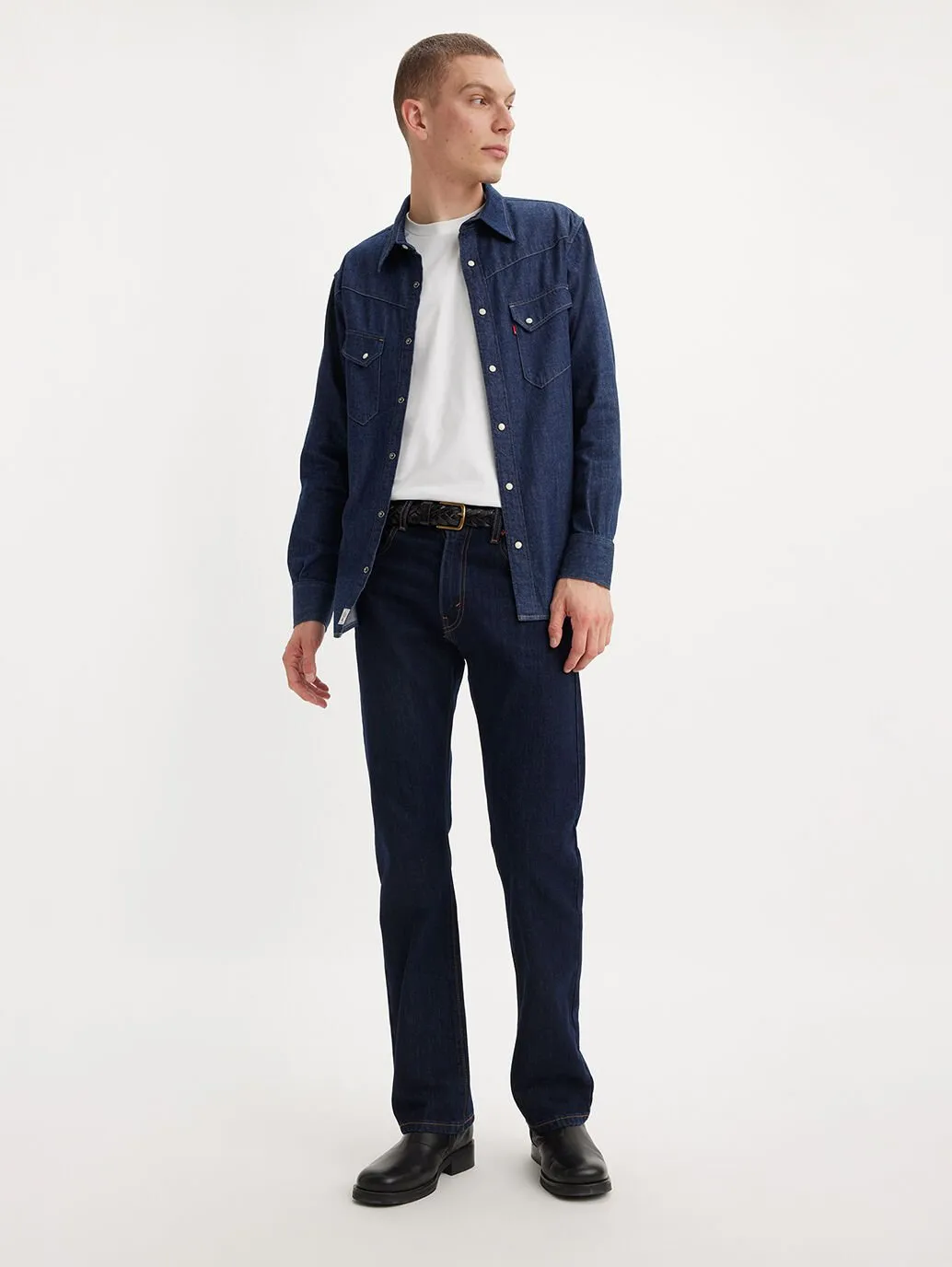 Levi's Mens 517 Boot Cut Jeans Rinse