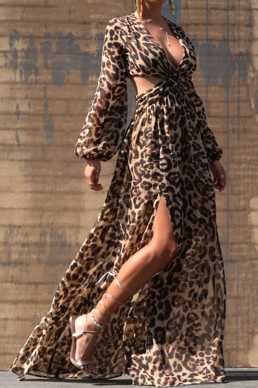Lidea Leopard Maxi Dress