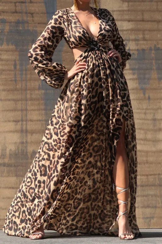 Lidea Leopard Maxi Dress