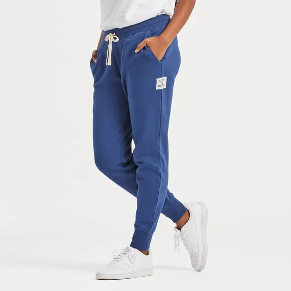 Life is Good Women's Solid Simply True Fleece Jogger