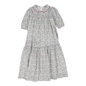 Lil Legs Floral Maxi Dress Three Quarter Sleeve - Floral
