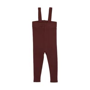 Lil Legs Suspender Leggings - Brick