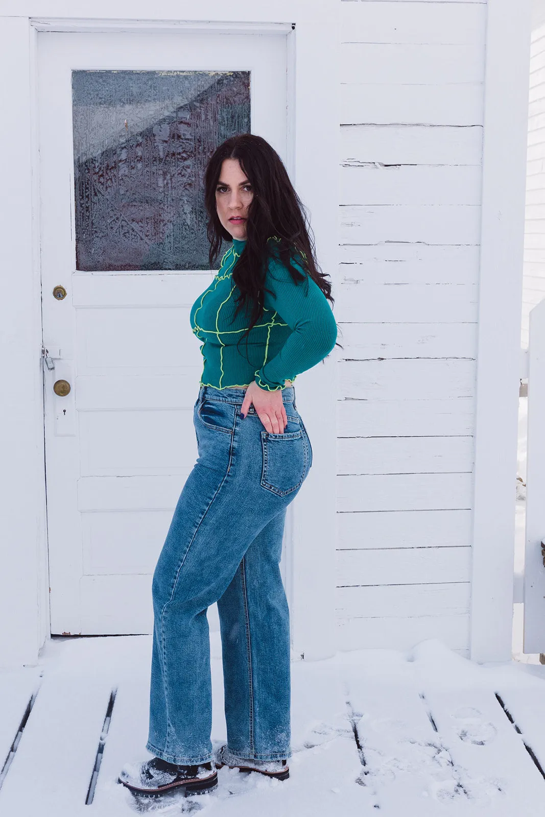 Lilo High Rise Acid Wash Jeans