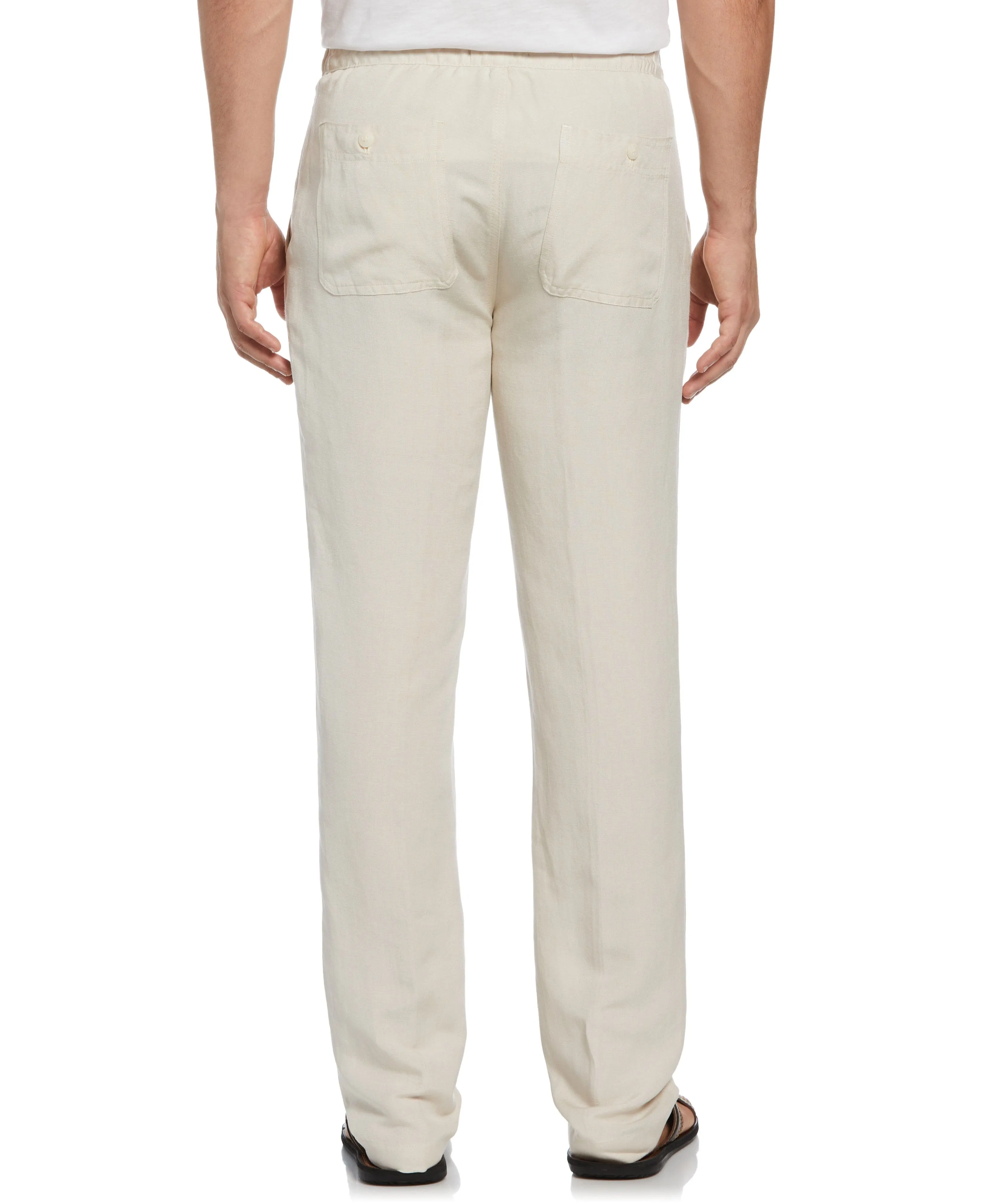 Linen-Blend Core Drawstring Pants