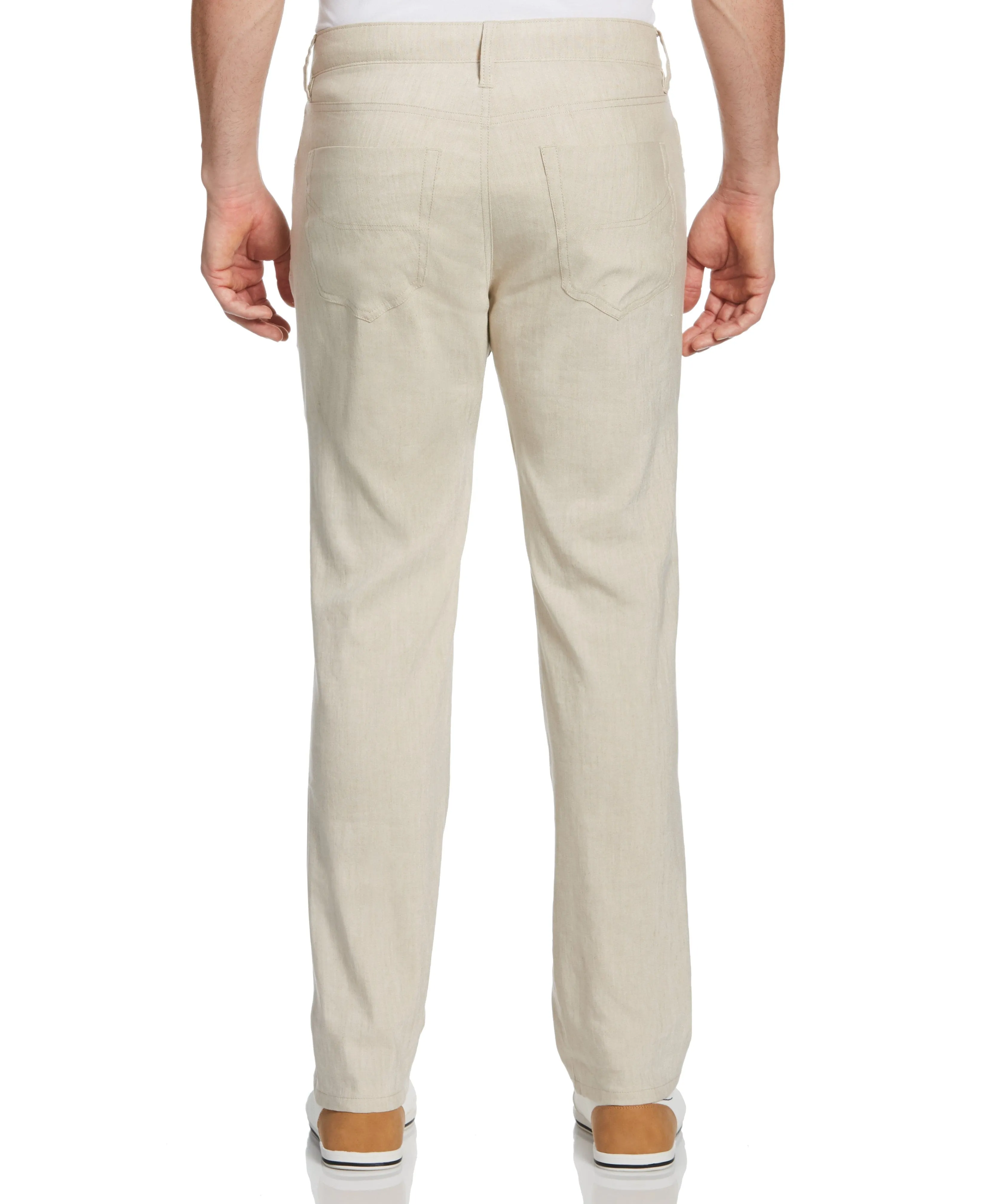 Linen-Blend Stretch 5-Pocket Pants