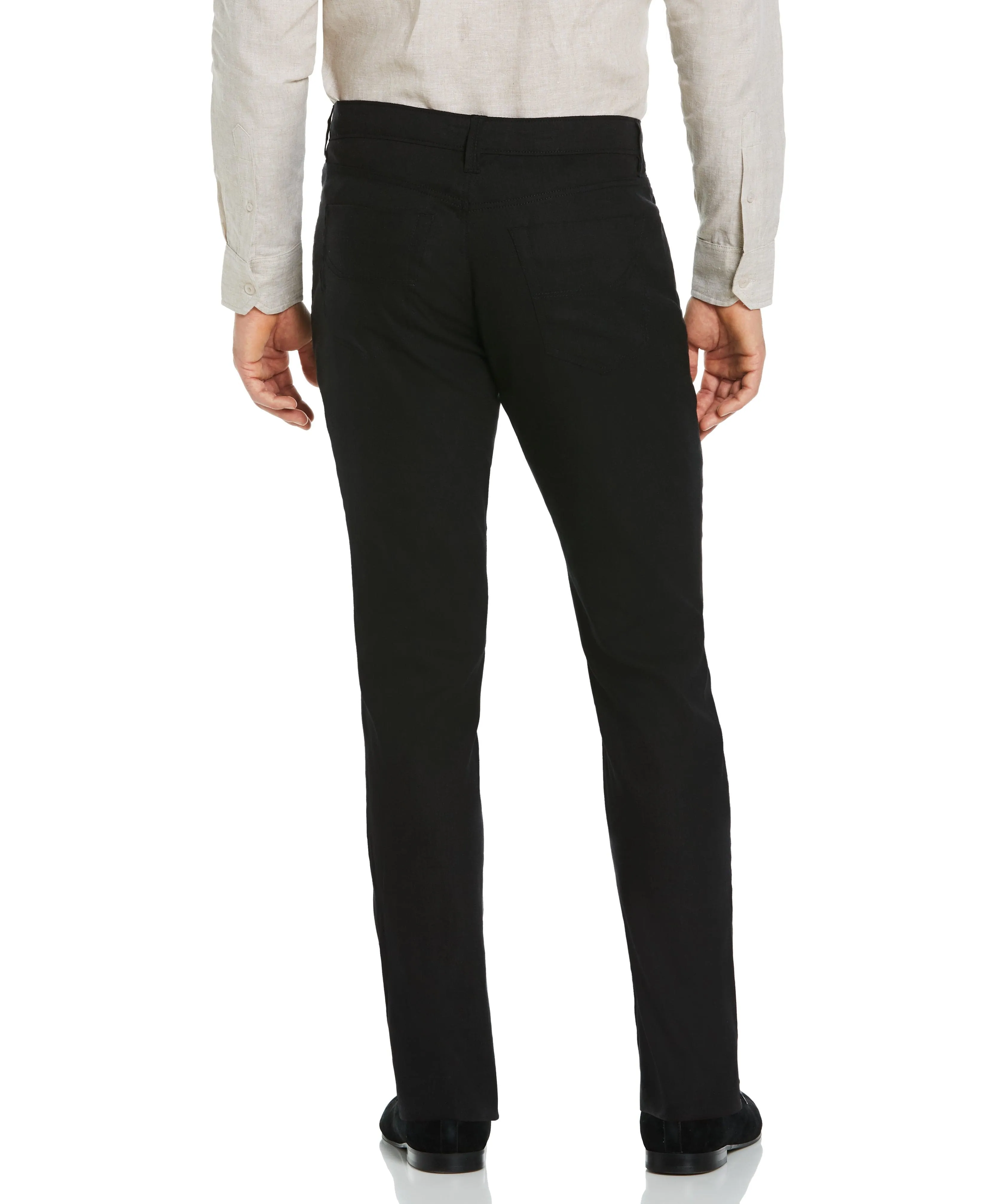 Linen-Blend Stretch 5-Pocket Pants
