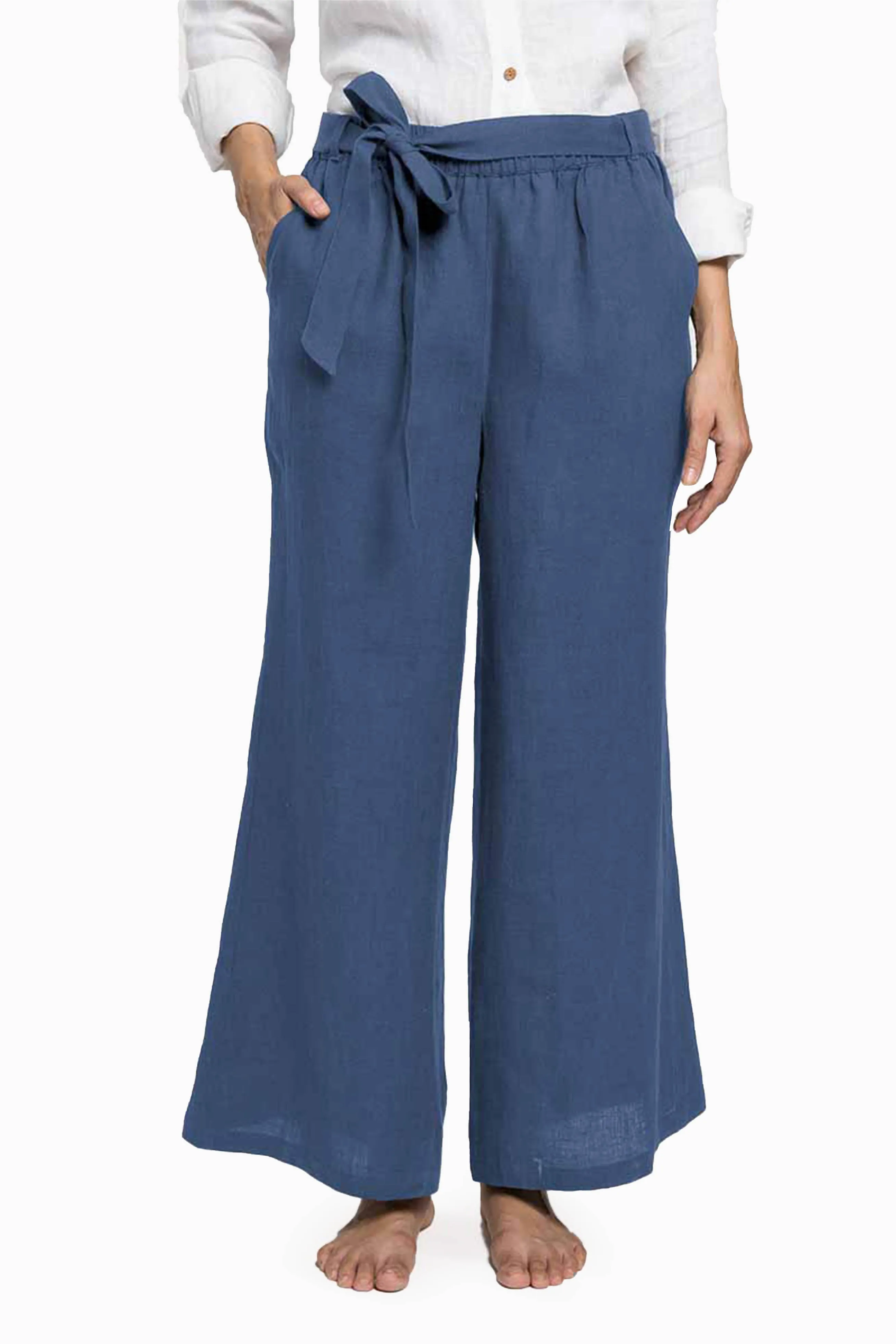 Linen Cecilia Pant-Misty Lilac