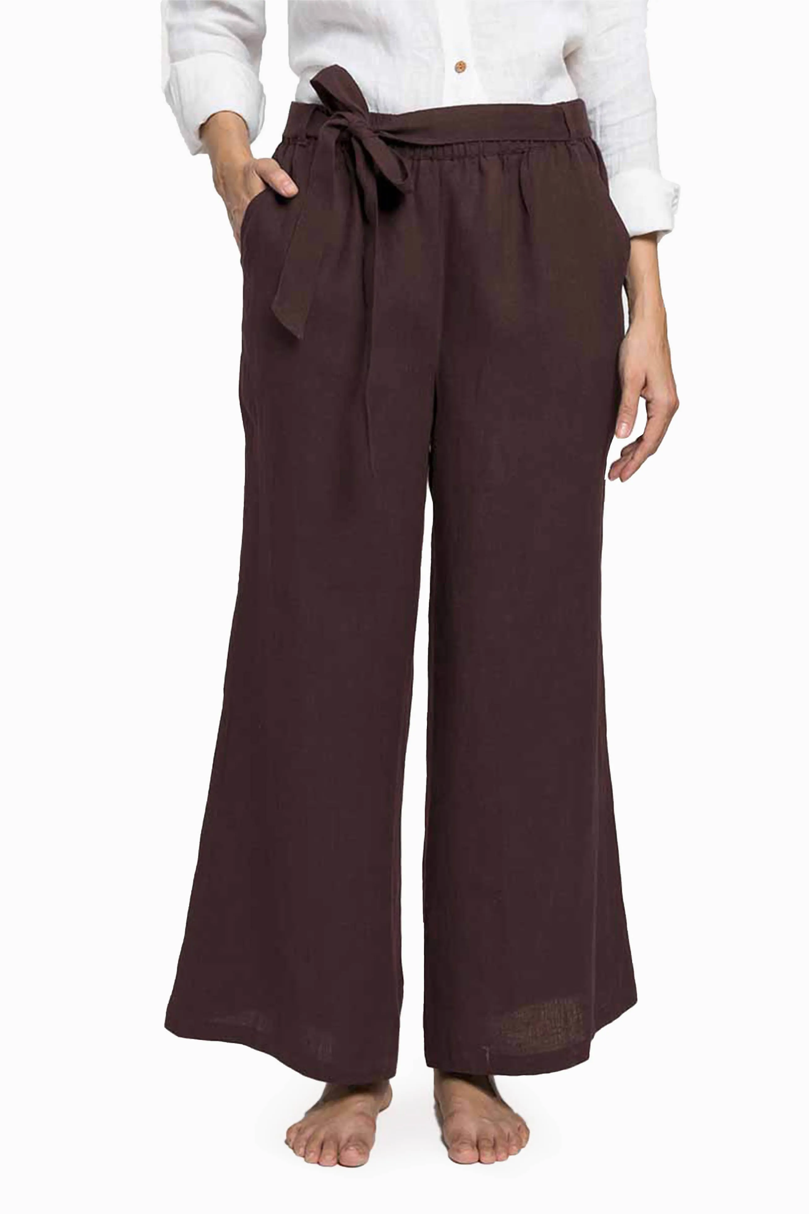Linen Cecilia Pant-Misty Lilac
