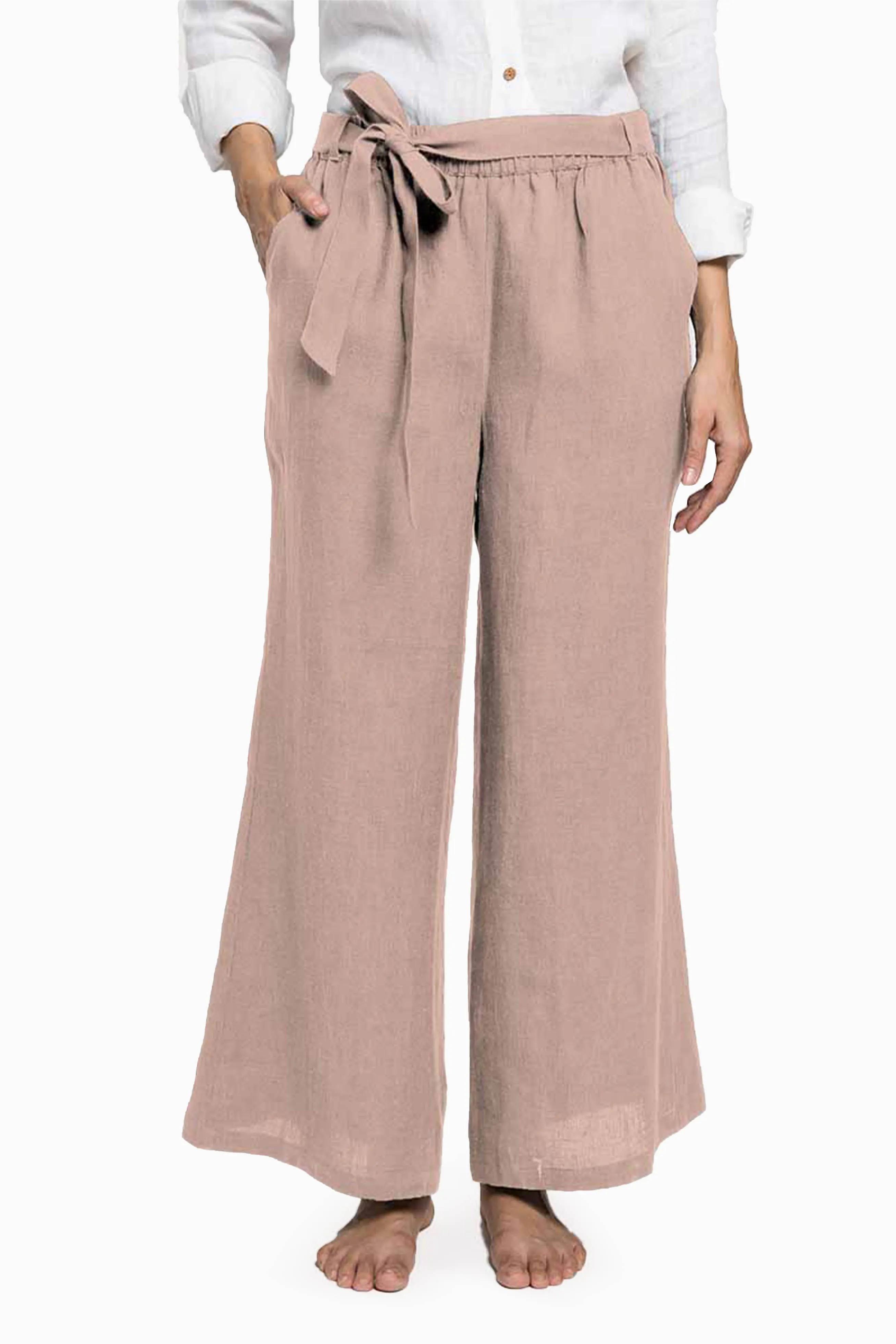 Linen Cecilia Pant-Misty Lilac