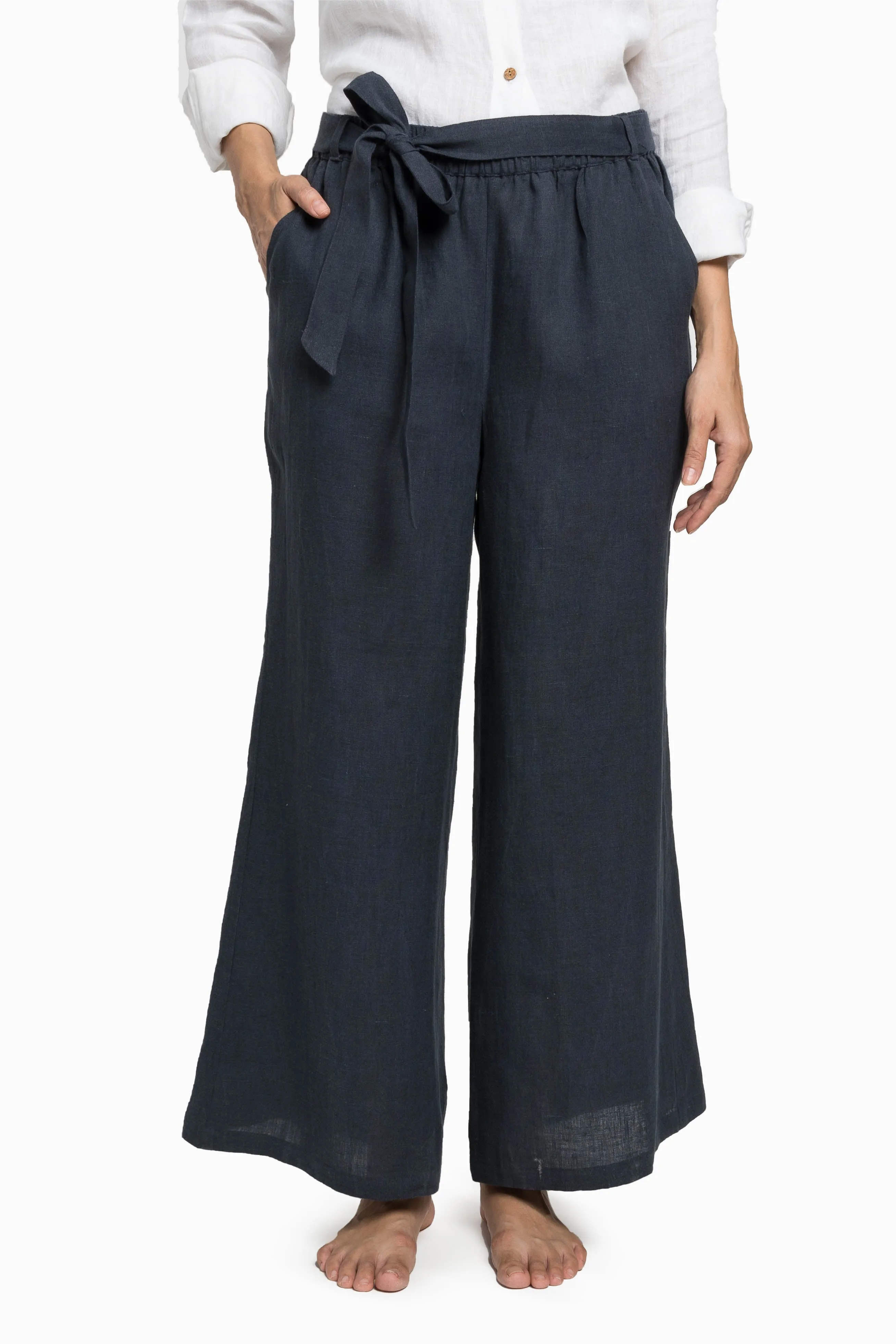 Linen Cecilia Pant-Misty Lilac