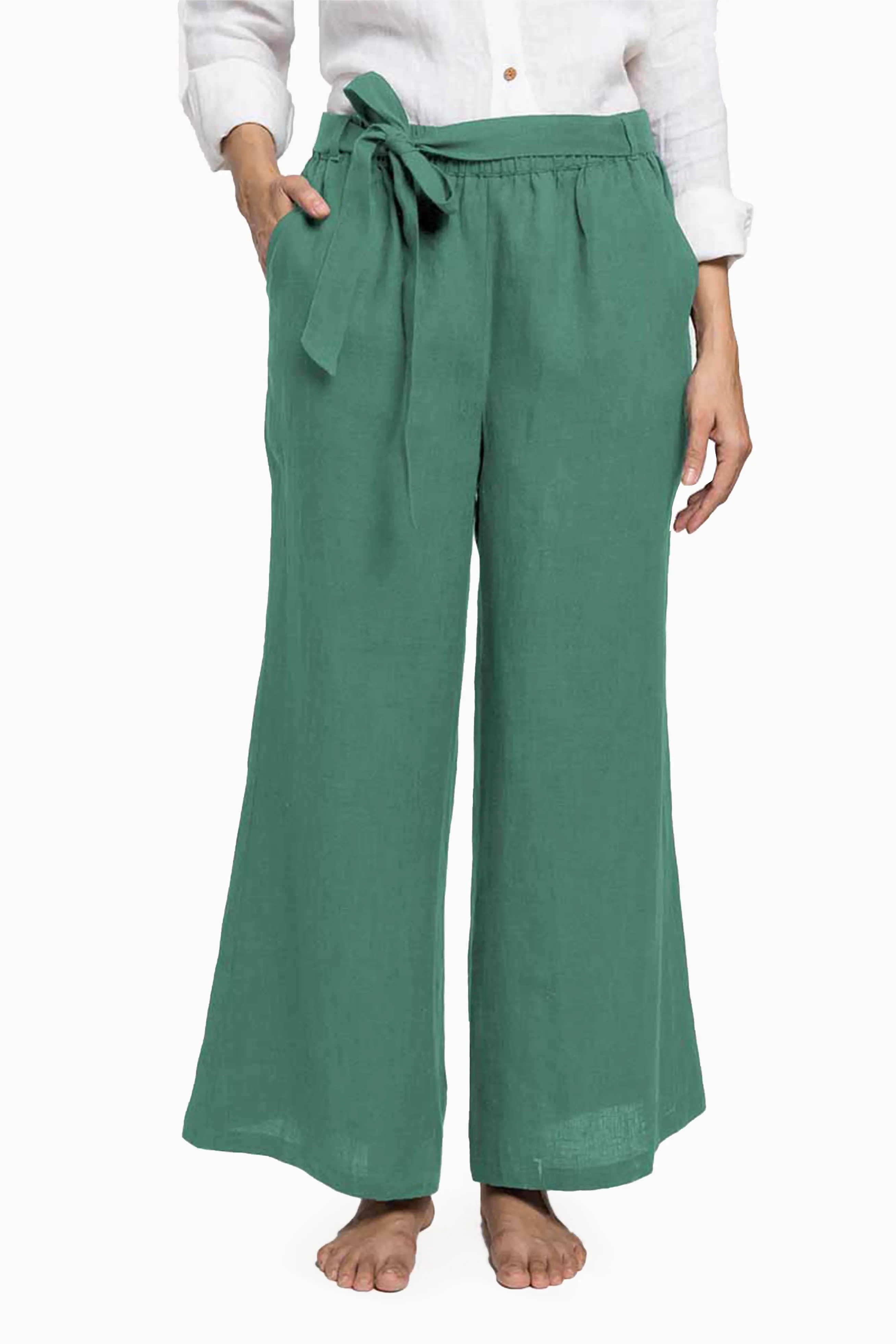 Linen Cecilia Pant-Misty Lilac