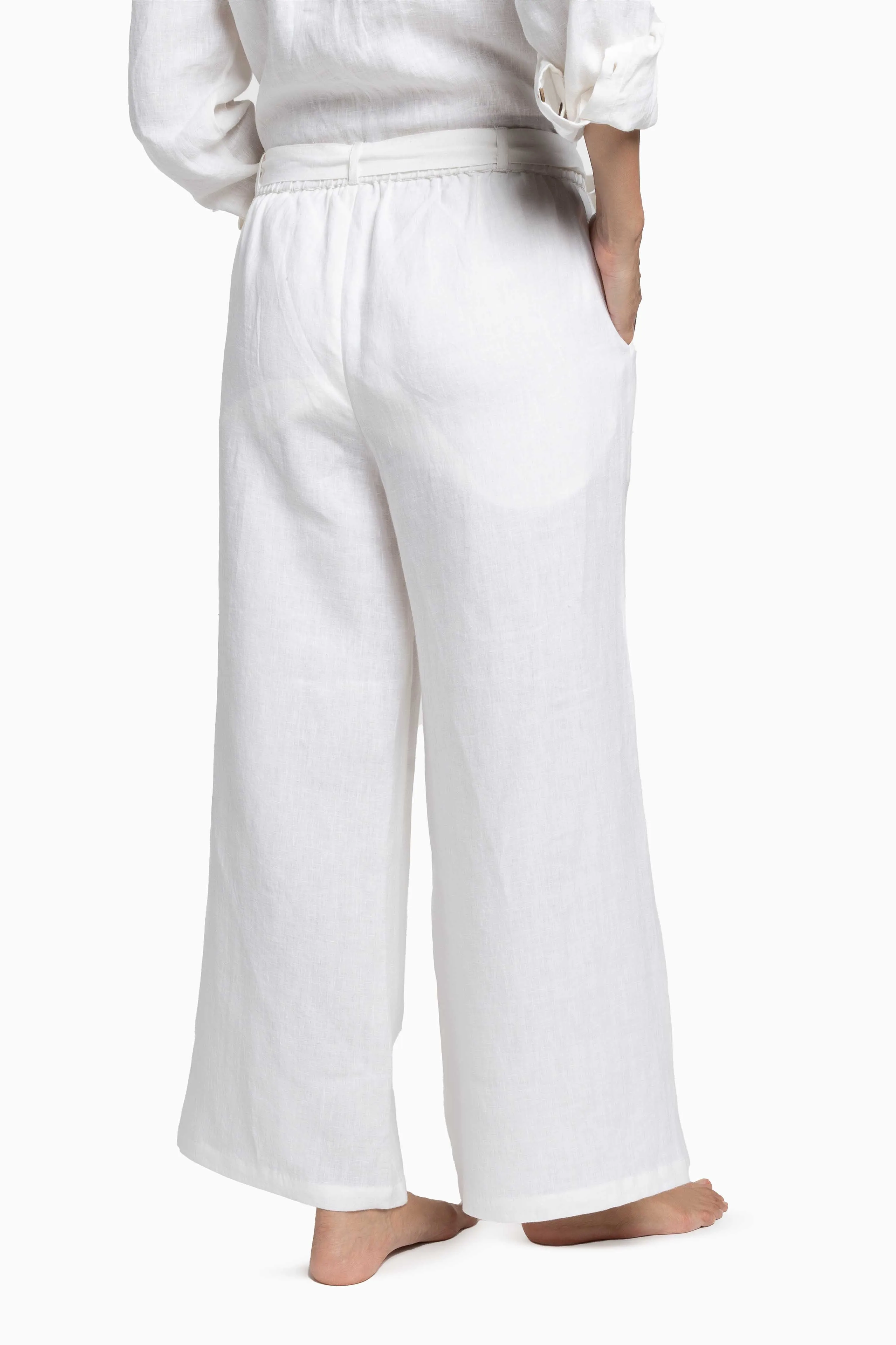 Linen Cecilia Pant-Misty Lilac