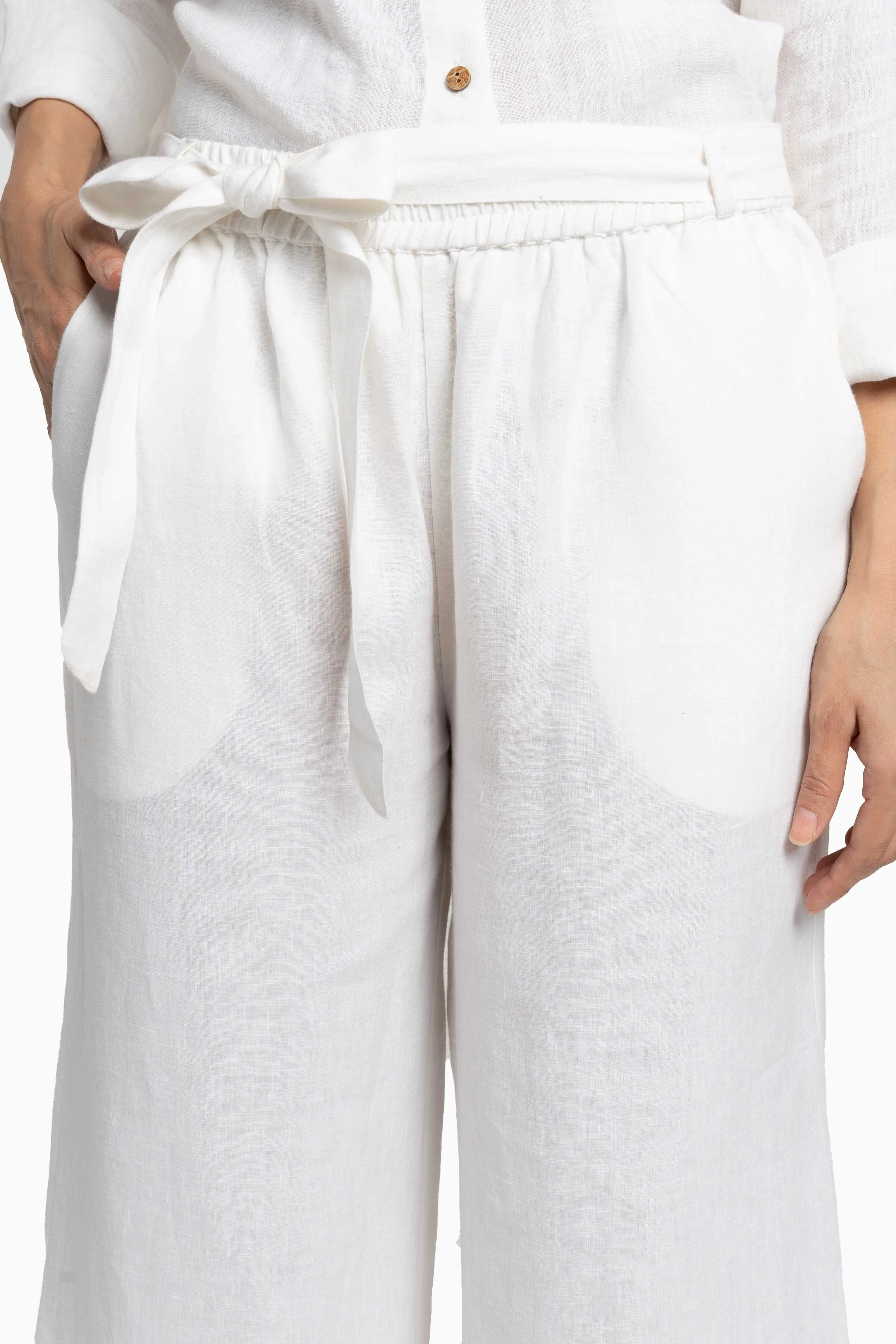 Linen Cecilia Pant-Misty Lilac