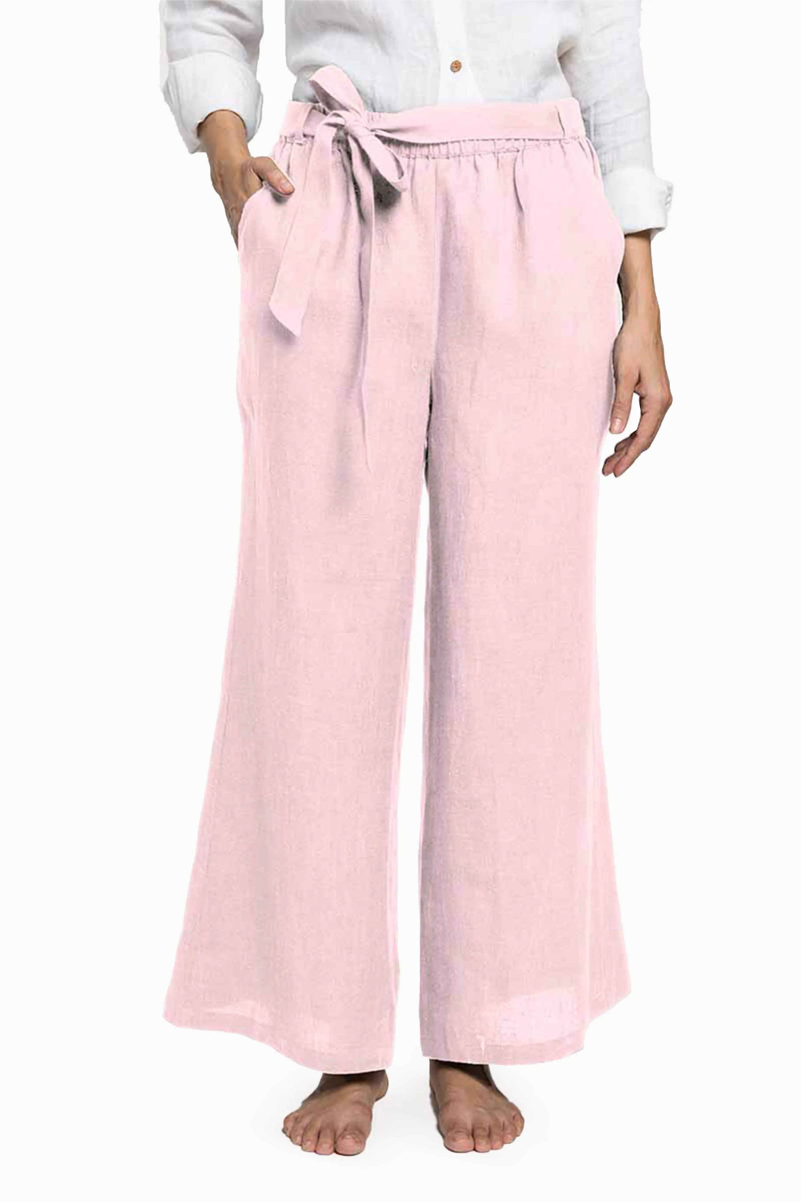 Linen Cecilia Pant-Misty Lilac