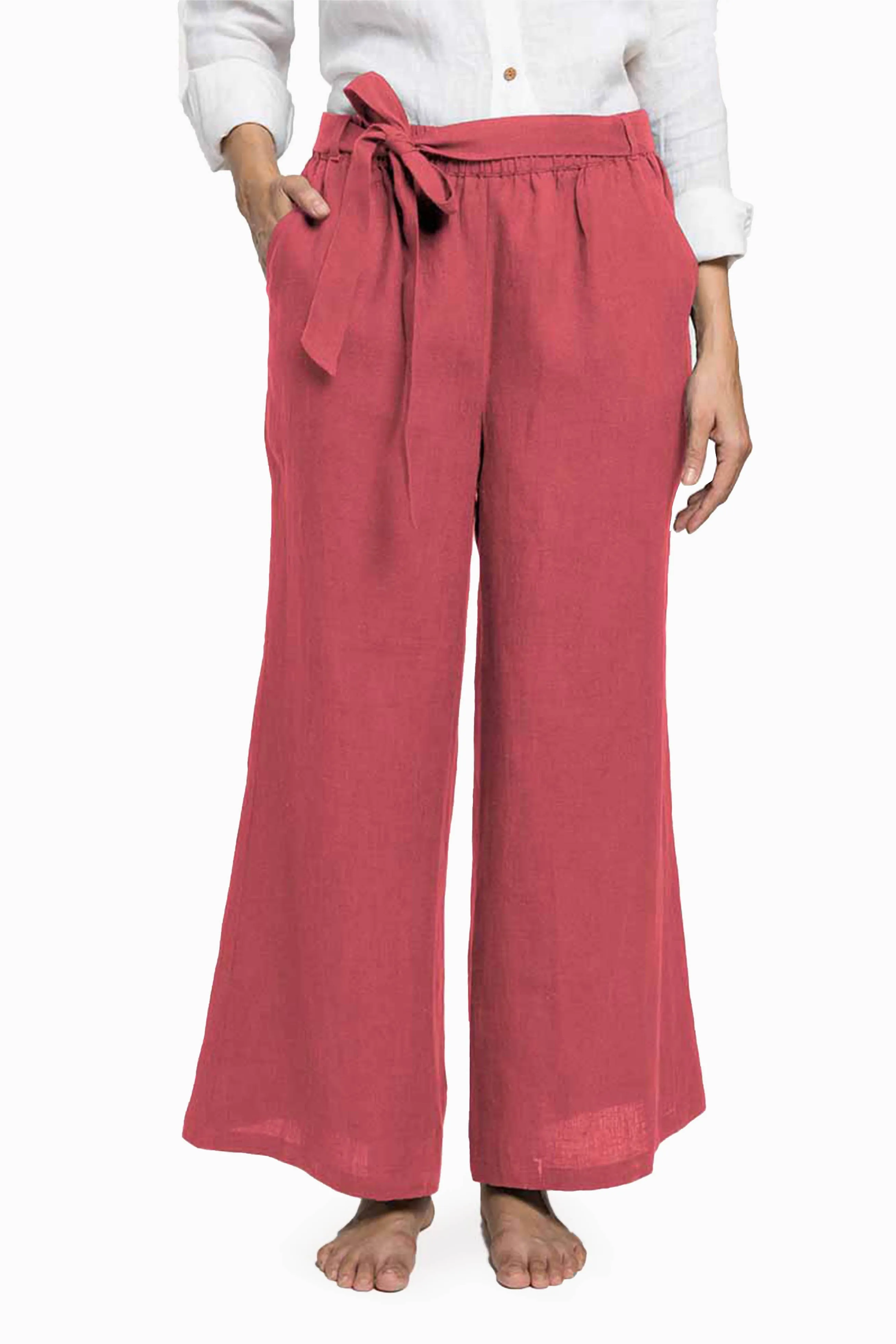 Linen Cecilia Pant-Misty Lilac