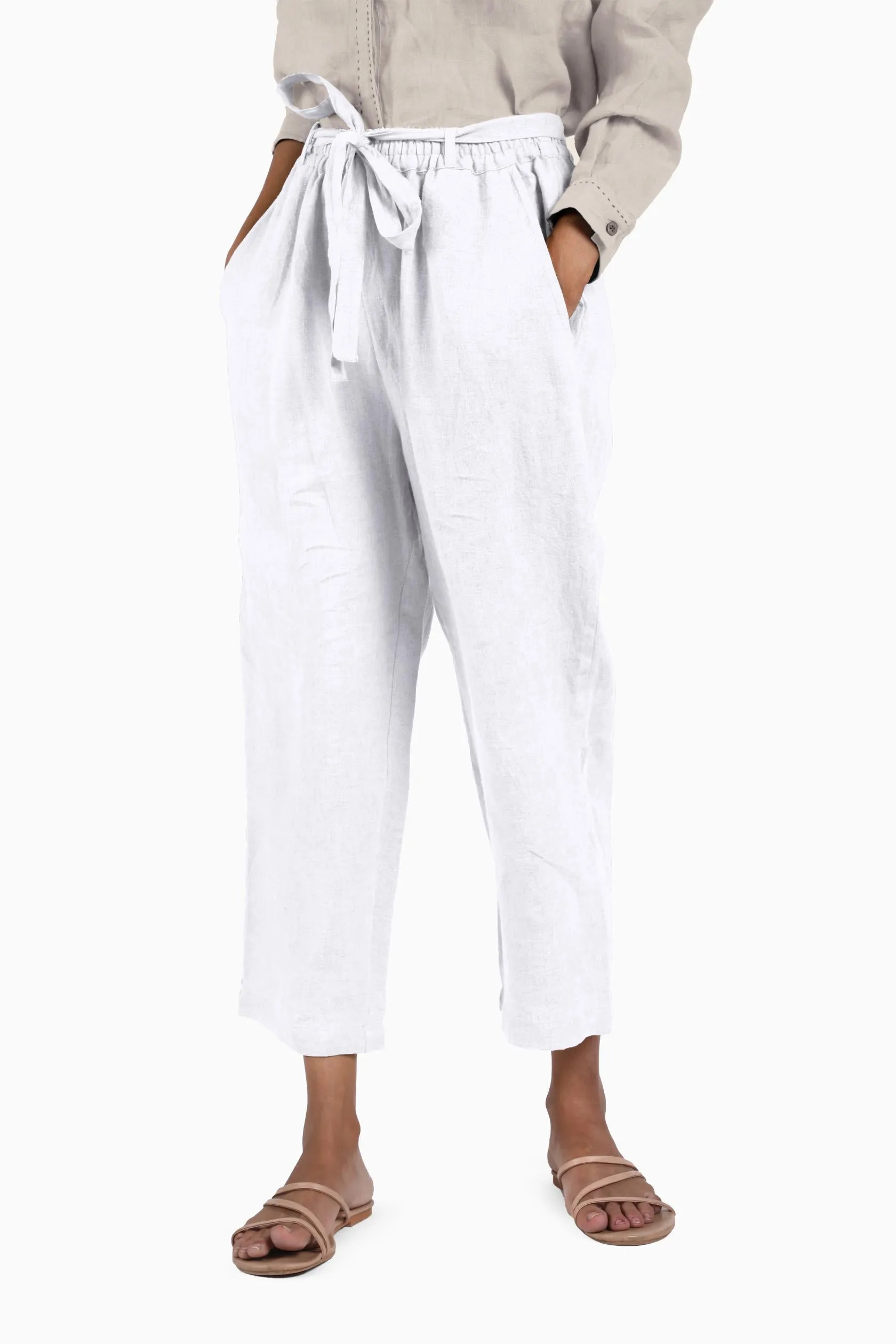 Linen Fleur Pant-Pacific Blue