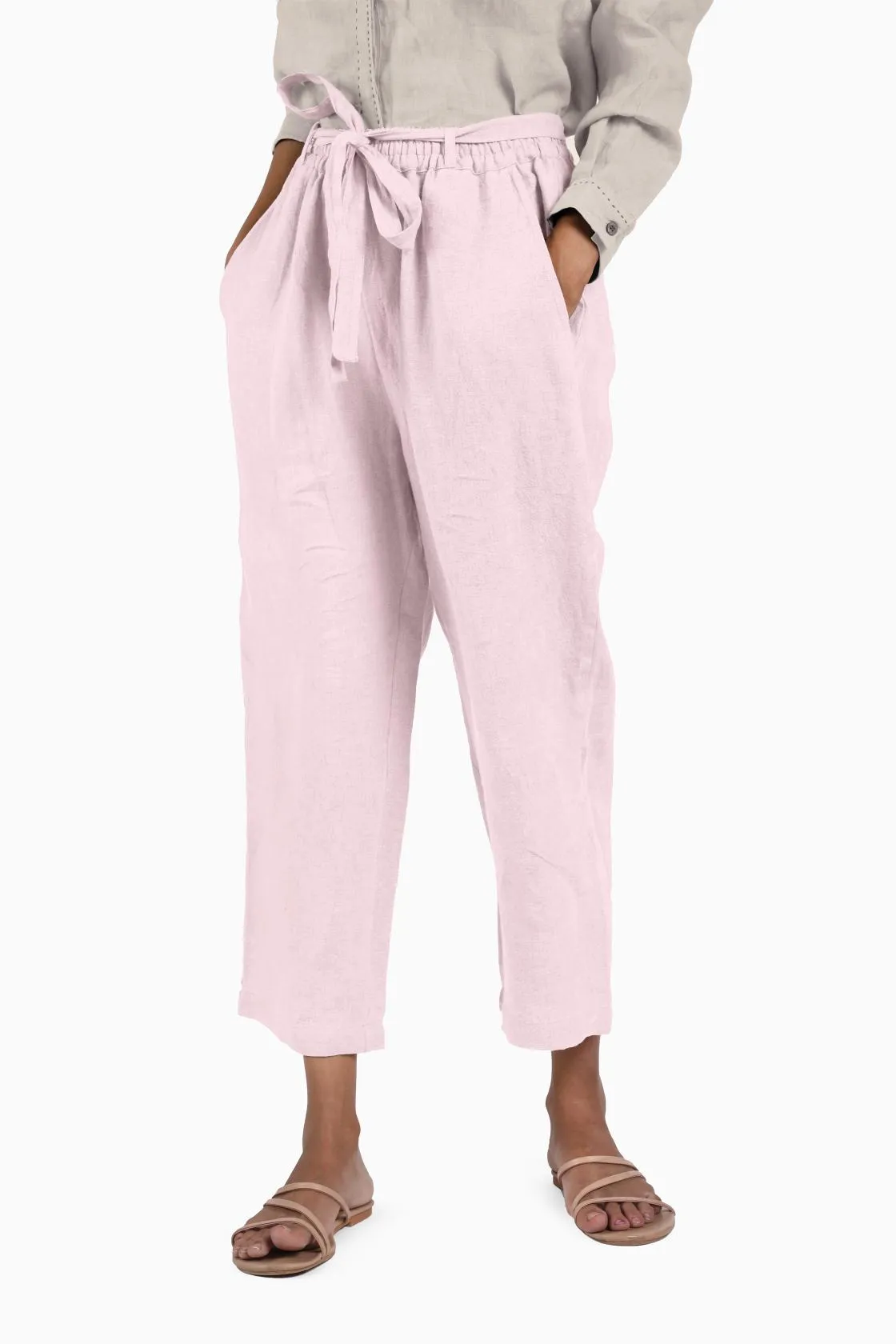 Linen Fleur Pant-Pacific Blue