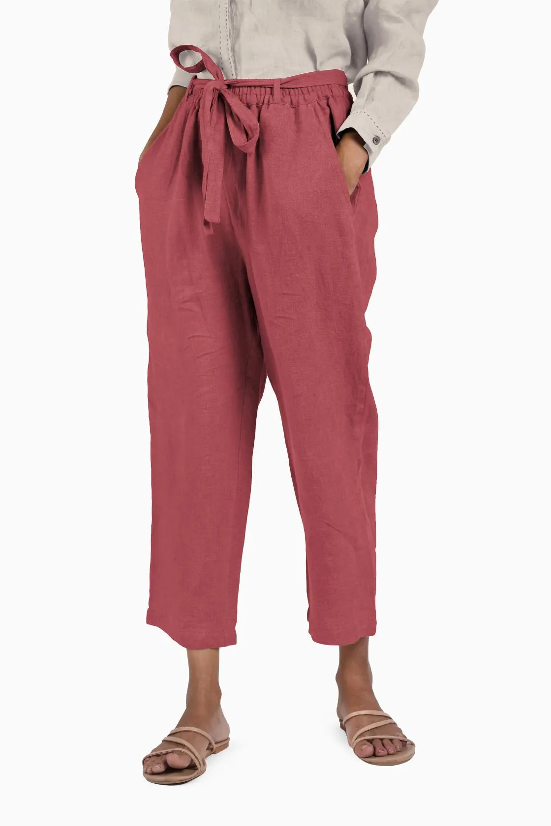 Linen Fleur Pant-Pacific Blue
