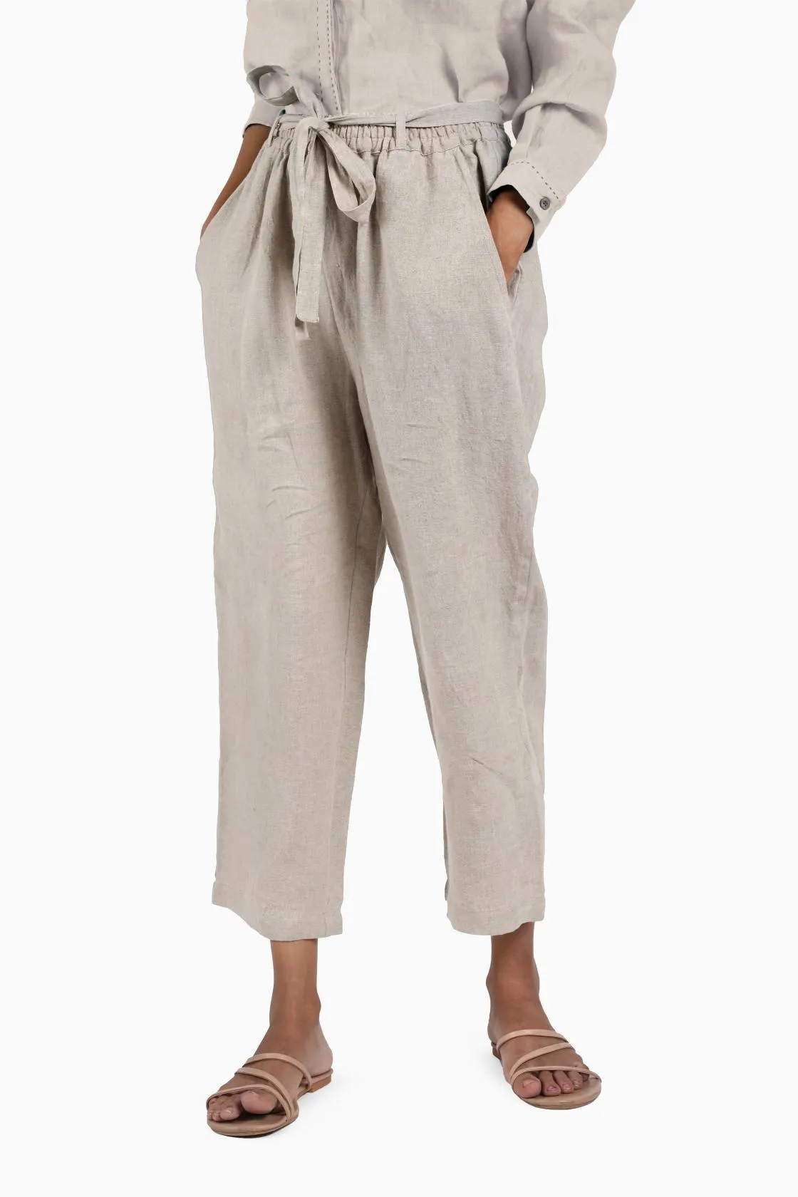 Linen Fleur Pant-Pacific Blue