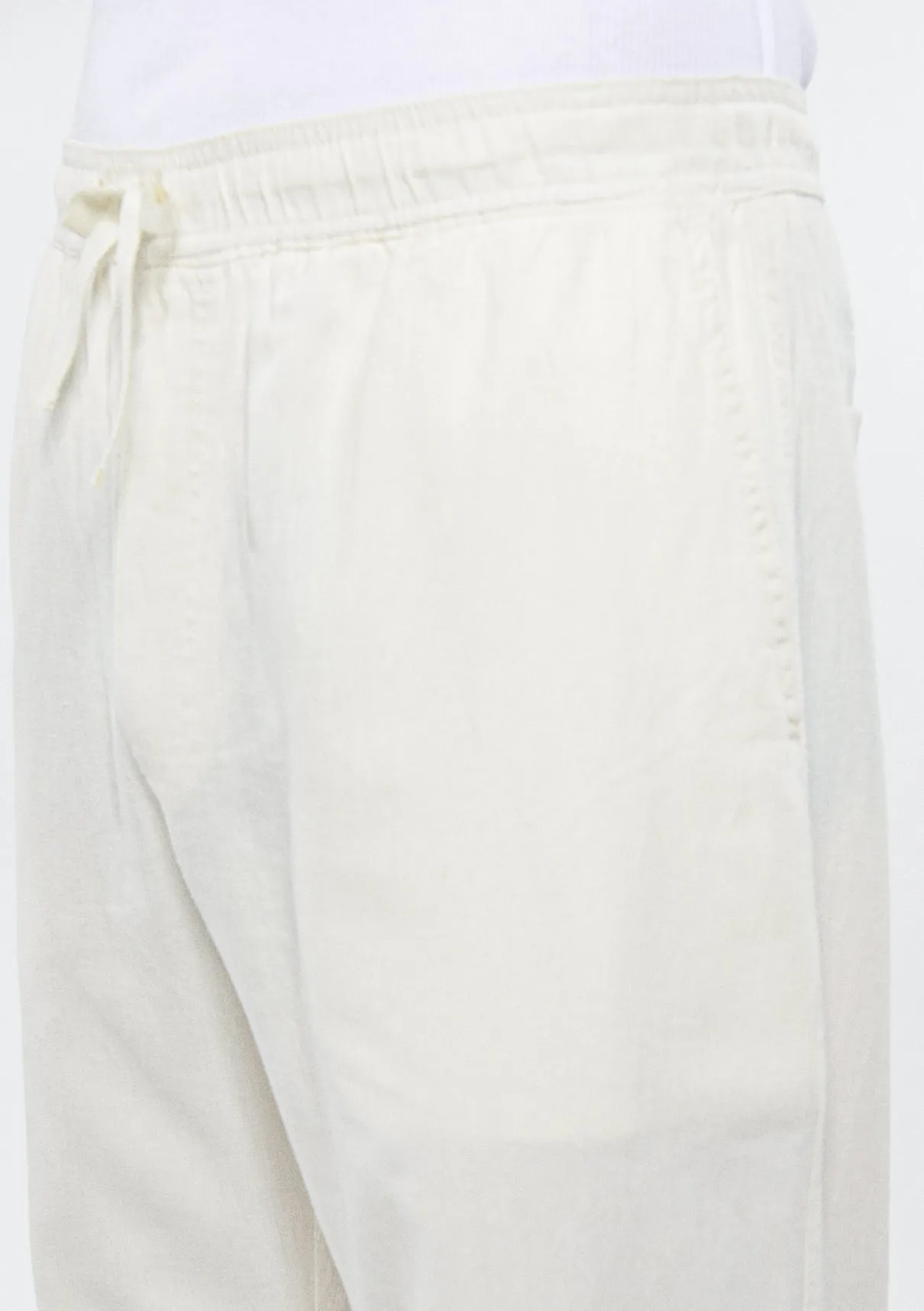 Linen Mix White Pants