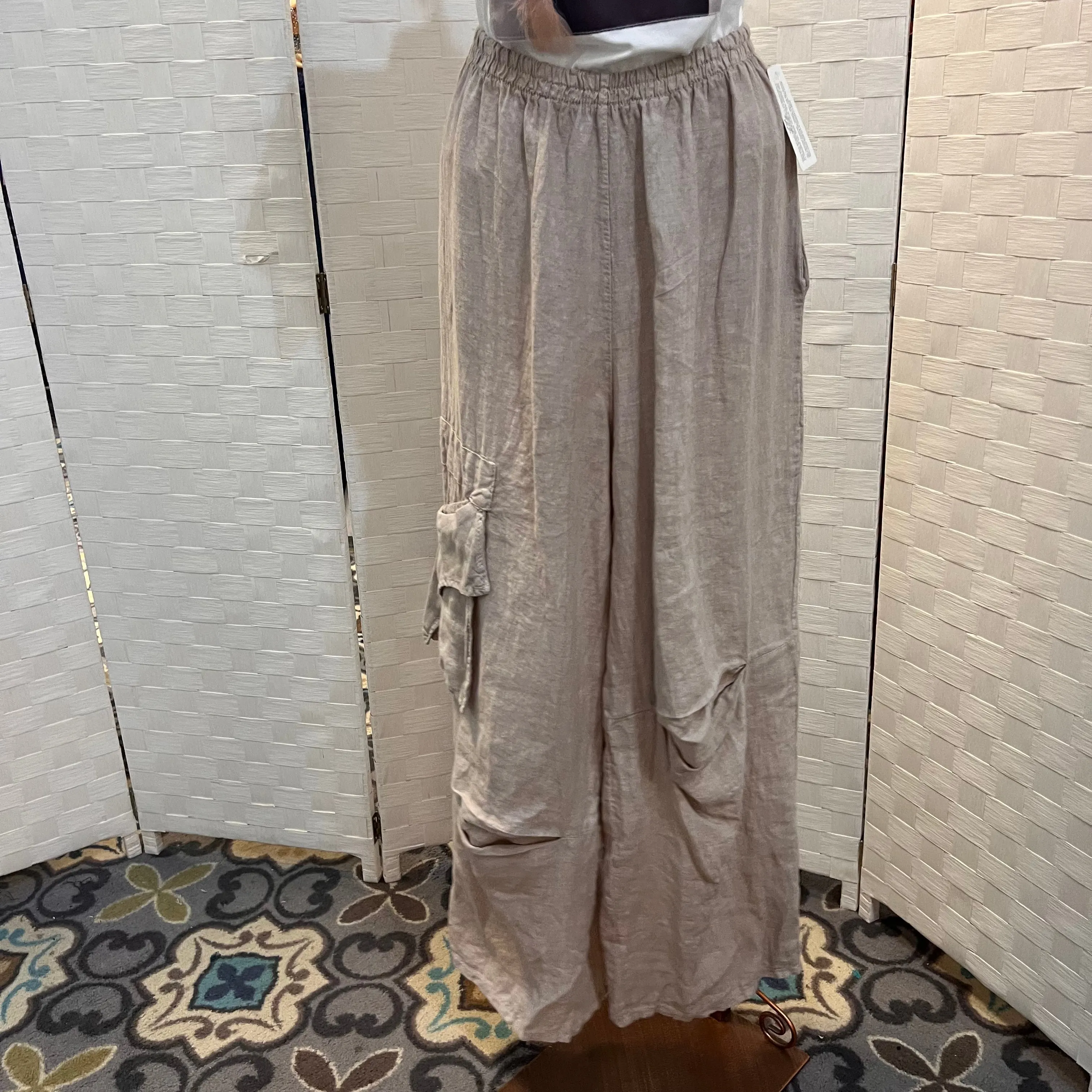 Linen Patch Pocket Pants