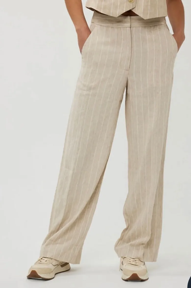 Linen Stripe Trousers