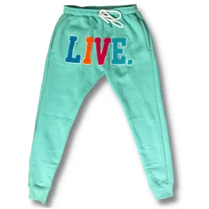 Live Chenille Joggers- Teal