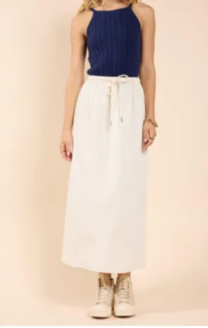 Lonestar Drawstring Midi Skirt