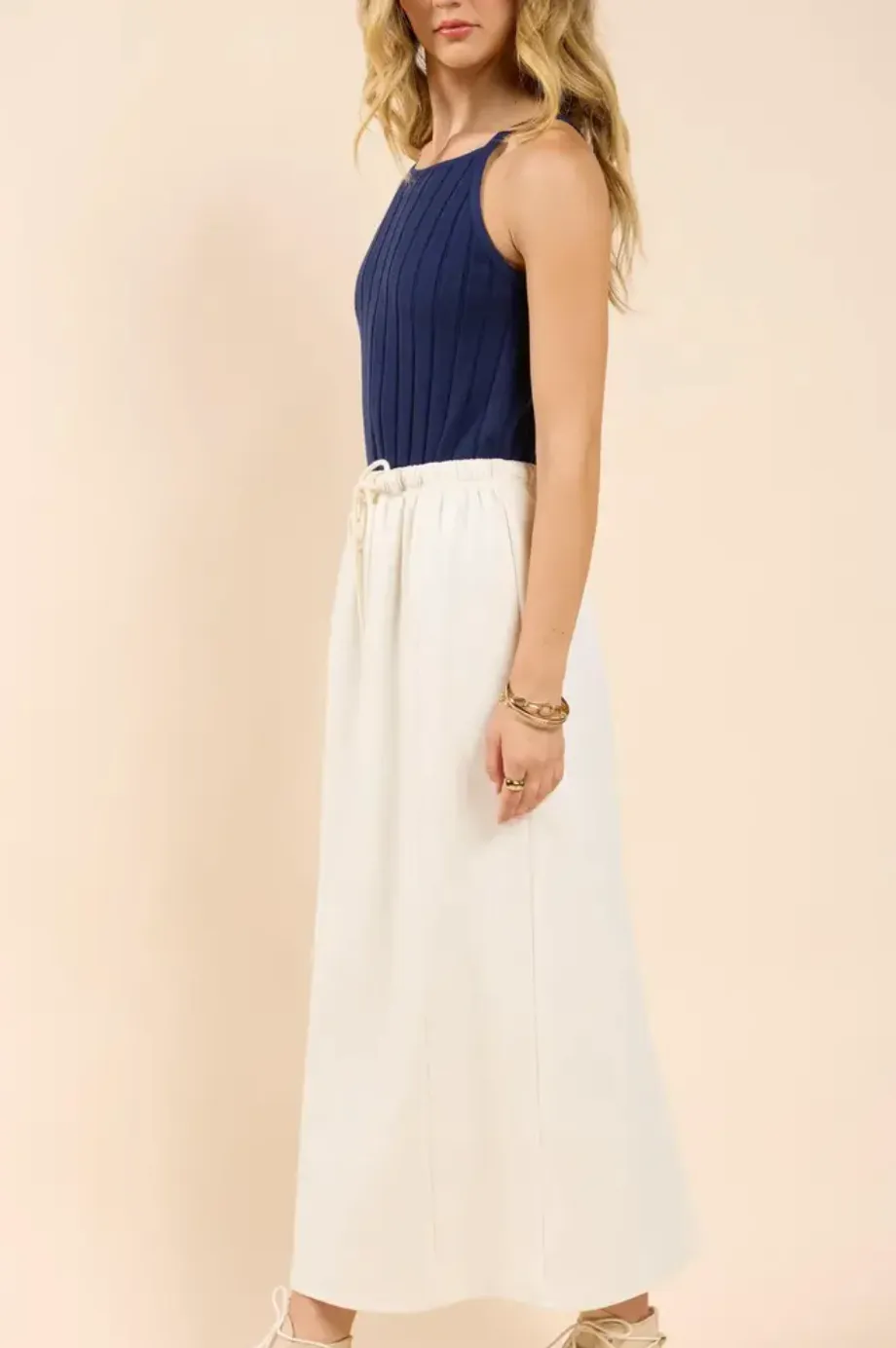 Lonestar Drawstring Midi Skirt