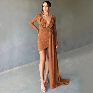 Long Sleeved Sexy Slim Fit Dress