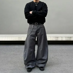 Loose Fit Casual Drape Pants