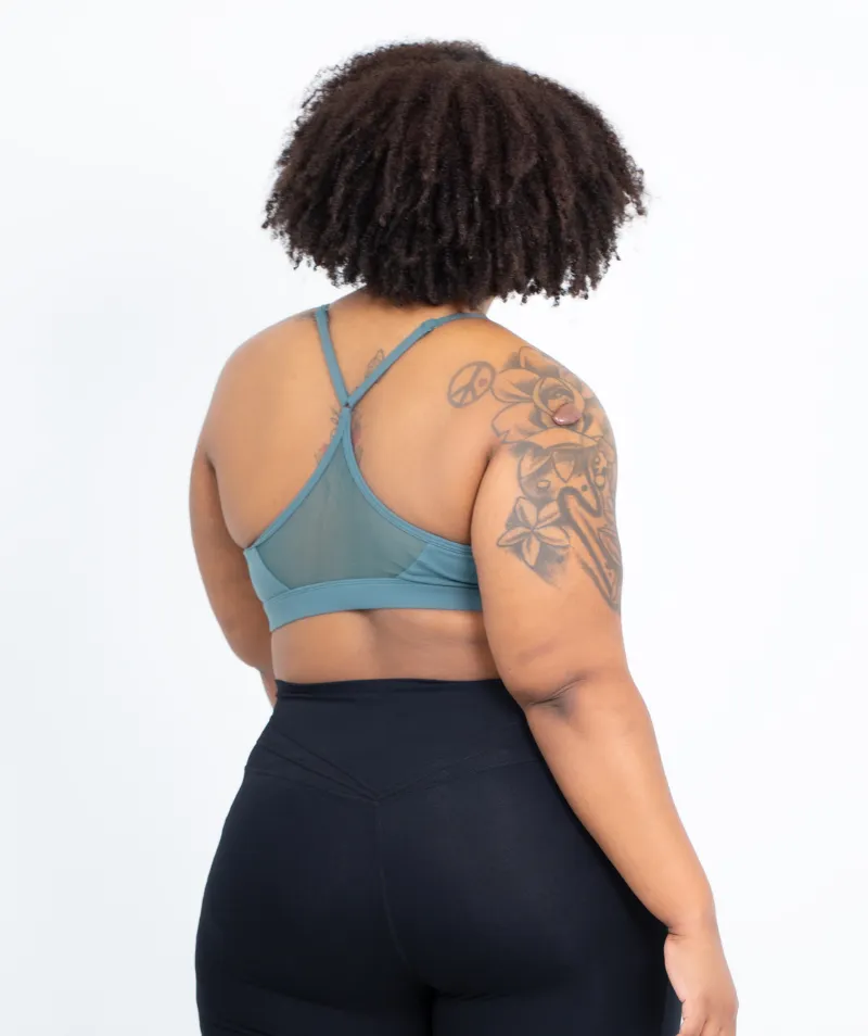 Low Impact V-Neck Sports Bra | Jade