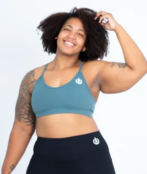 Low Impact V-Neck Sports Bra | Jade