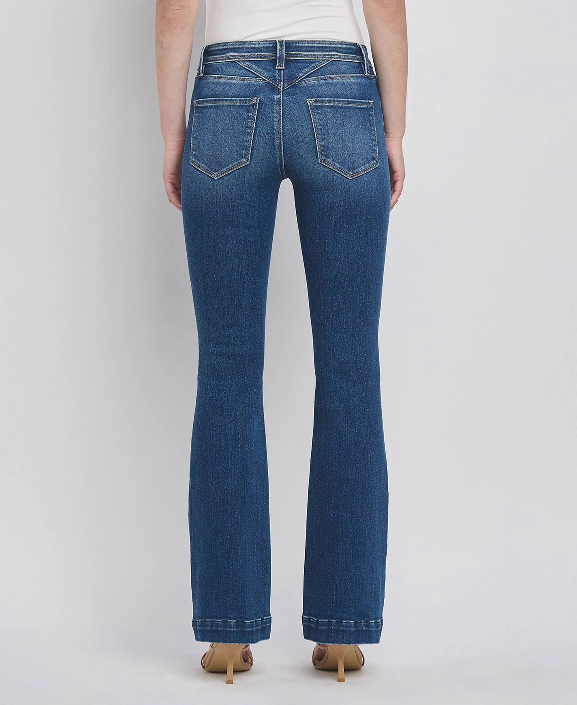 LOW RISE BACK YOKE BOOTCUT JEANS F5397
