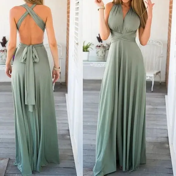 Lucina - Comfortable Versatile Woman's Wrap Maxi Dress