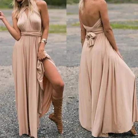 Lucina - Comfortable Versatile Woman's Wrap Maxi Dress