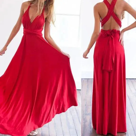 Lucina - Comfortable Versatile Woman's Wrap Maxi Dress