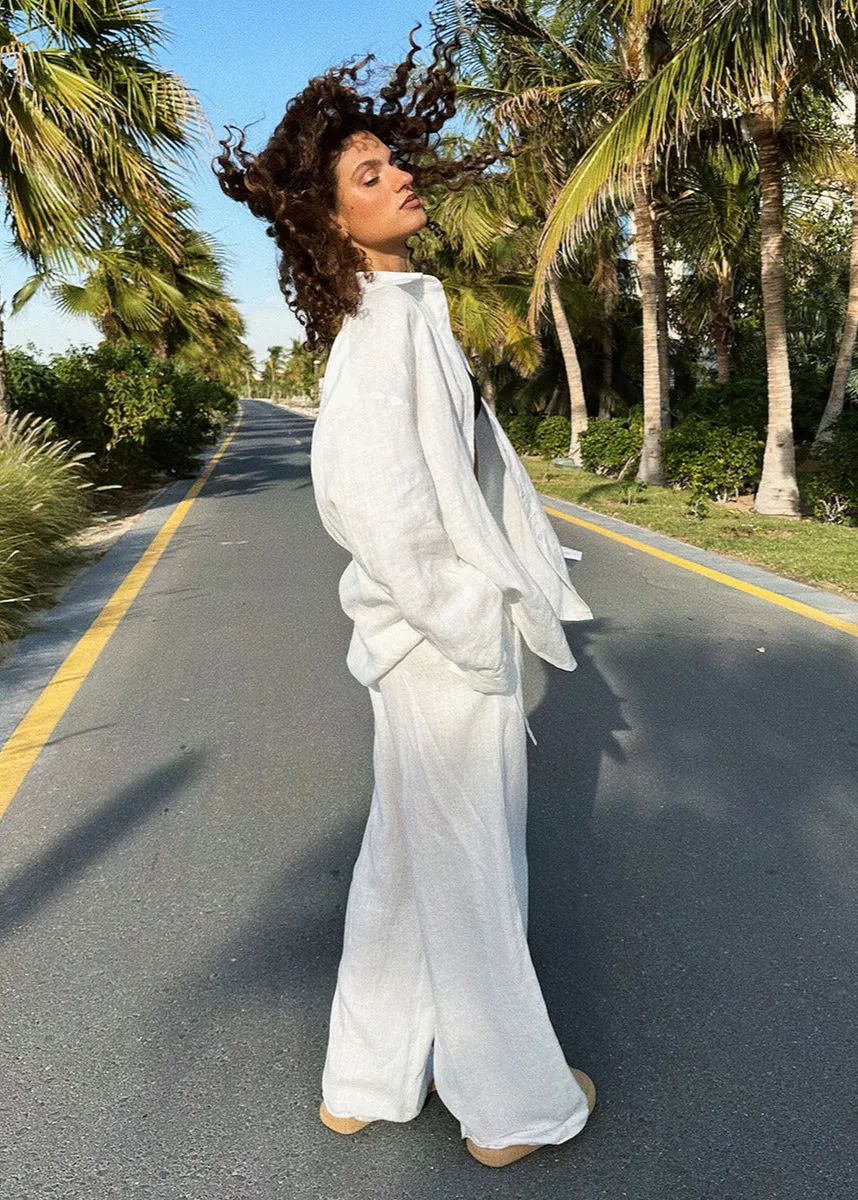 Luna – Breezy Cotton Shirt & Lounge Pants Set
