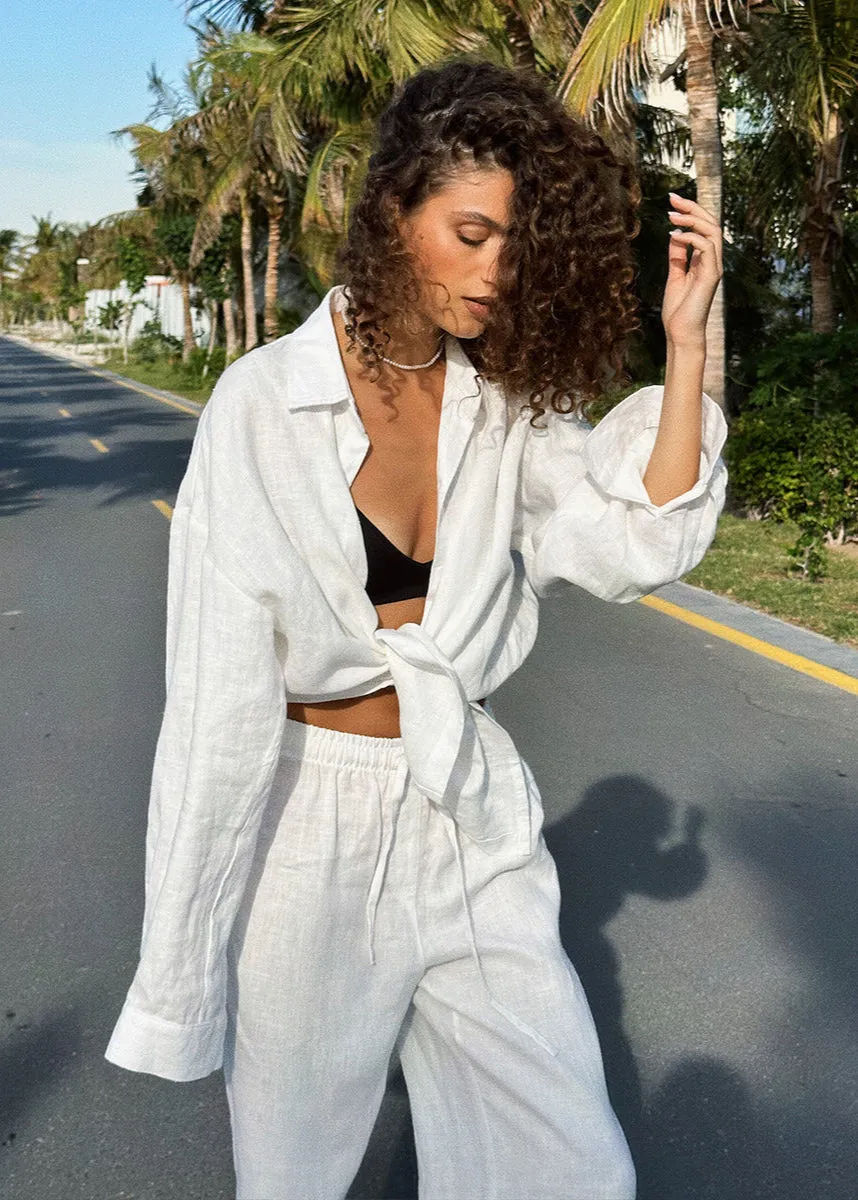Luna – Breezy Cotton Shirt & Lounge Pants Set