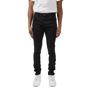 M. Society Men Stretched Denim Jeans(Jet Black)