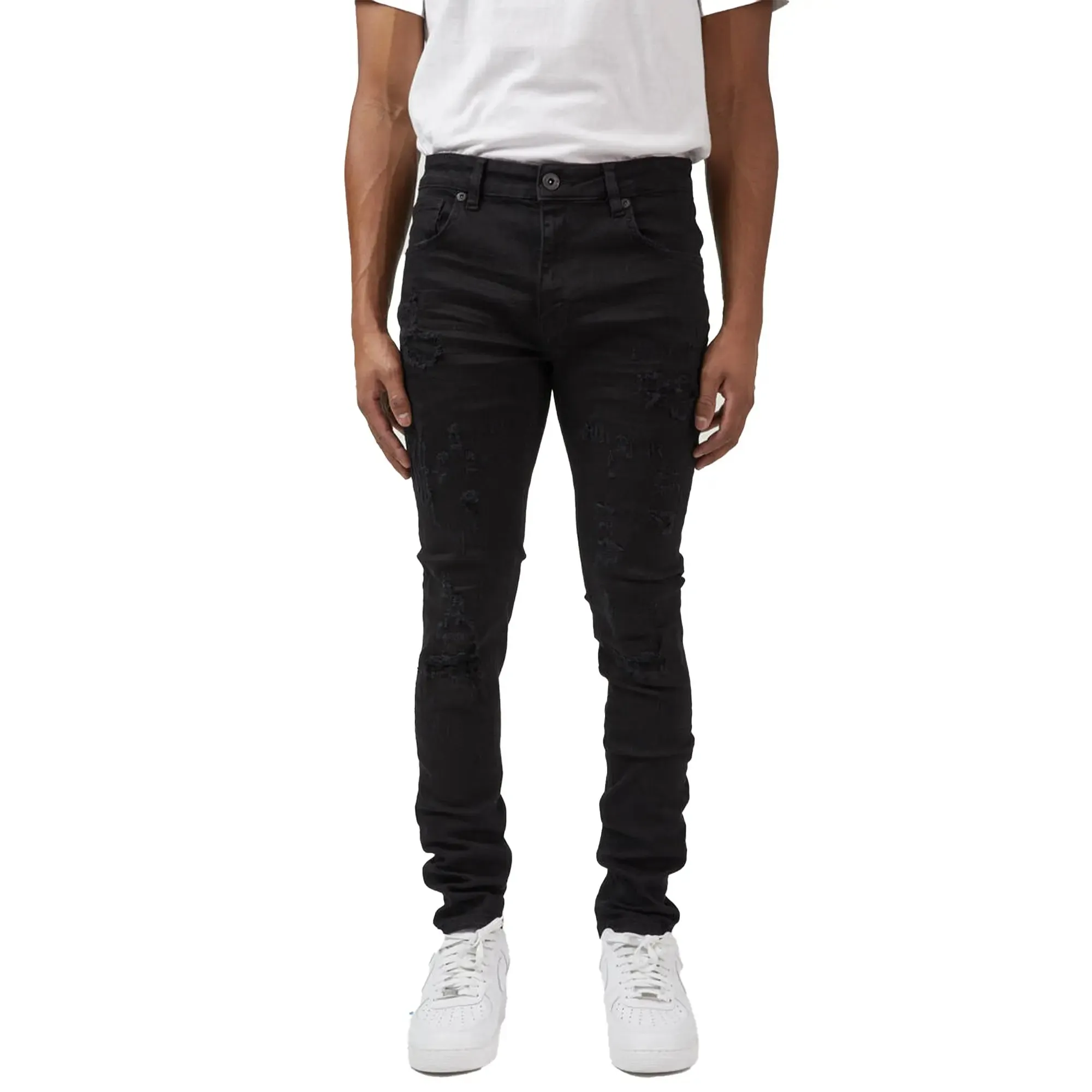 M. Society Men Stretched Denim Jeans(Jet Black)