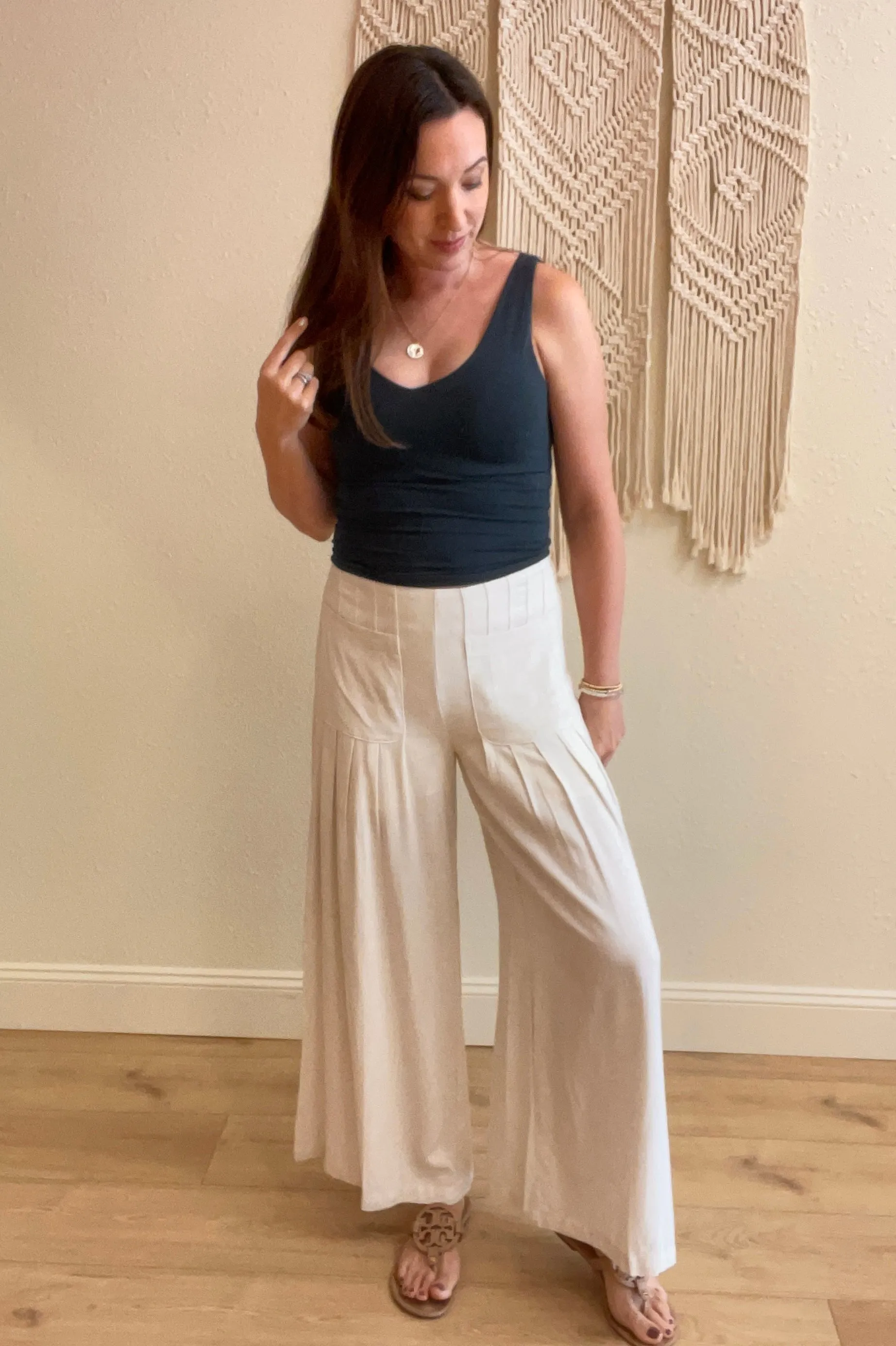 Maci Wide Leg Linen Pants