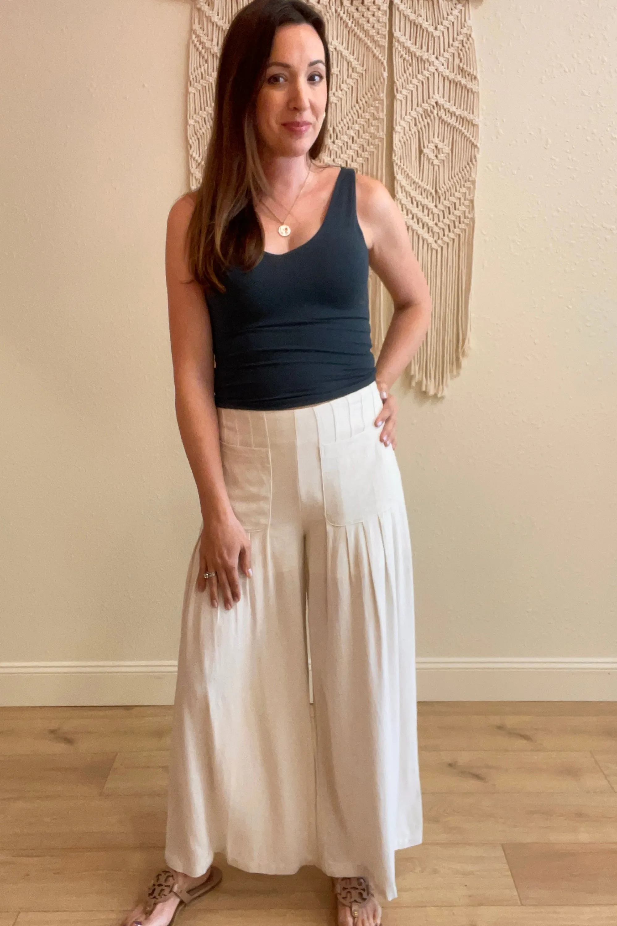 Maci Wide Leg Linen Pants
