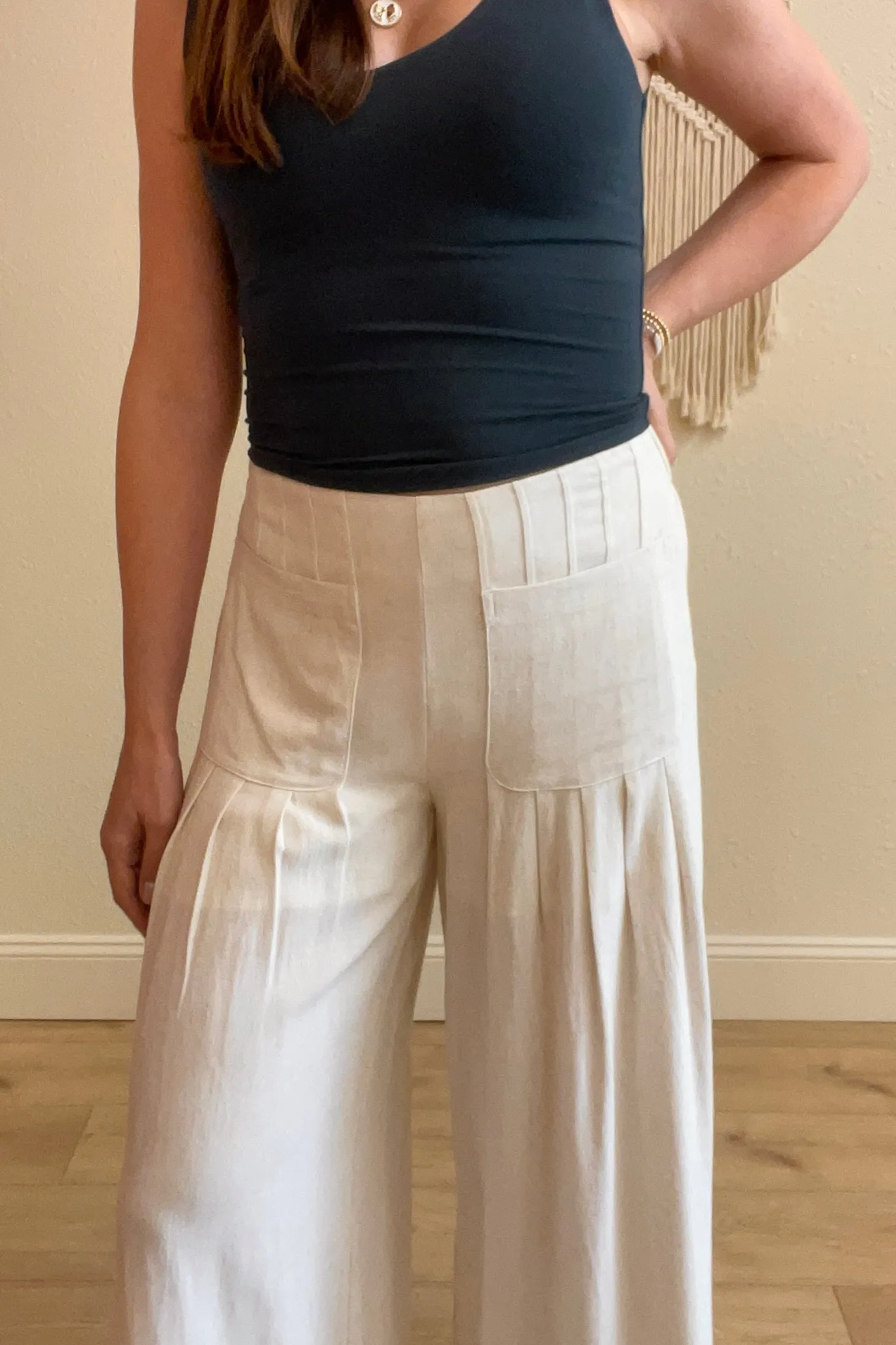 Maci Wide Leg Linen Pants