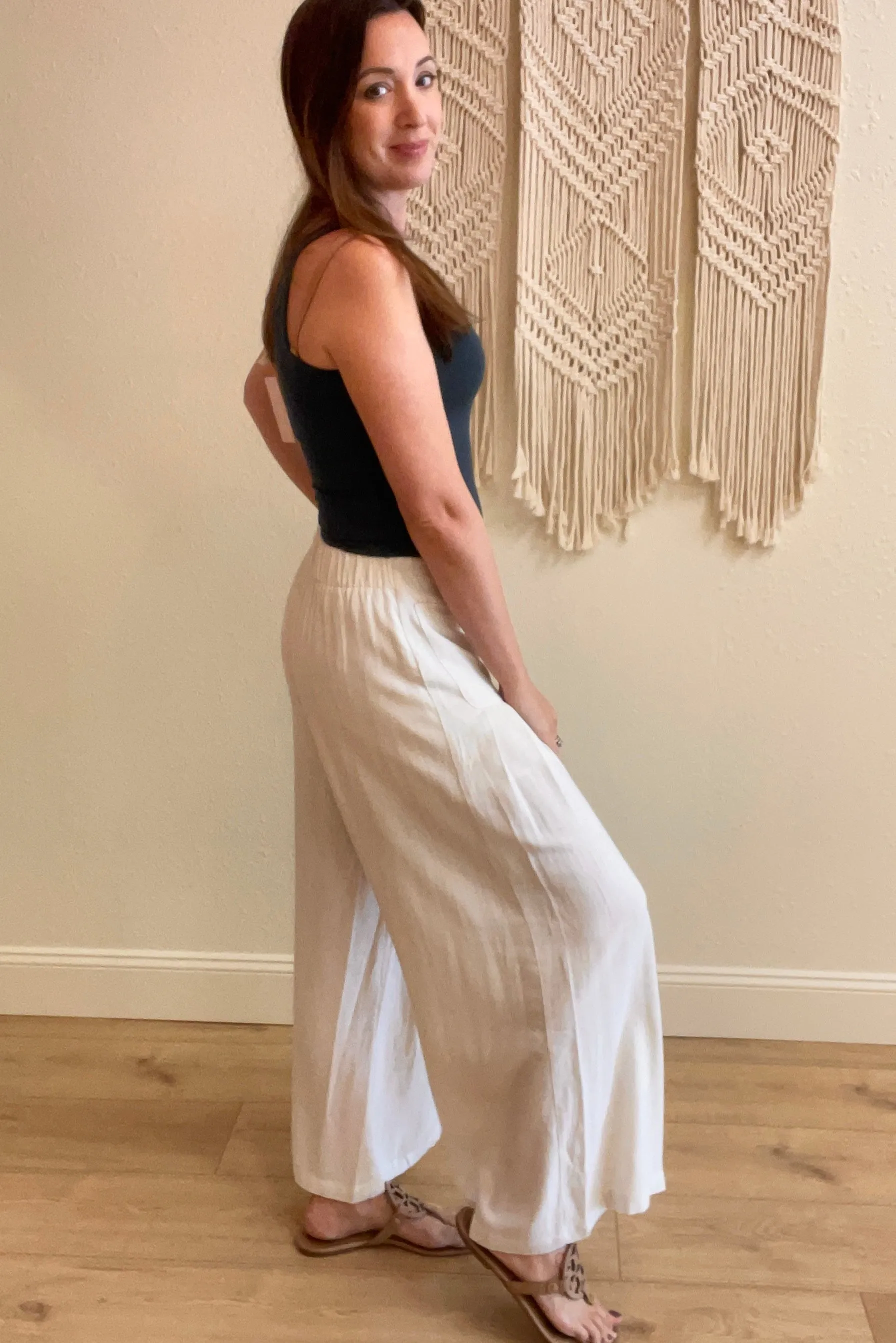 Maci Wide Leg Linen Pants